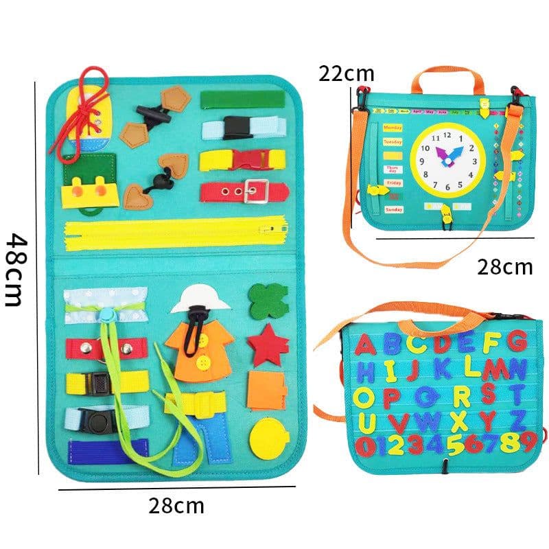 image-New Busy Book Children's Busy Board Dressing And Buttoning Learning Baby Early Education Preschool Sensory Learning Toy