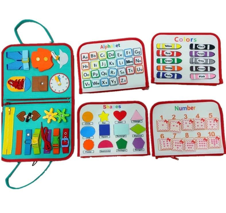 image-New Busy Book Children's Busy Board Dressing And Buttoning Learning Baby Early Education Preschool Sensory Learning Toy