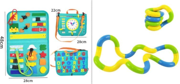 image-New Busy Book Children's Busy Board Dressing And Buttoning Learning Baby Early Education Preschool Sensory Learning Toy
