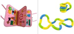 image-New Busy Book Children's Busy Board Dressing And Buttoning Learning Baby Early Education Preschool Sensory Learning Toy