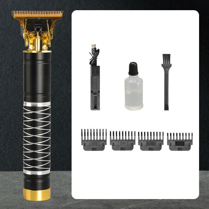 image-Factory Direct Sales Household Hair Clipper Multi-function Electric Clipper Electric USB Rechargeable Portable Metal Optical Head Push