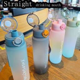 image-Rainbow Gradient Large Capacity 1L Sports Fitness Cup