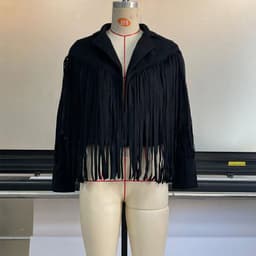 image-European And American Women's Clothing Jacket Leather Coat Deerskin Velvet Elegant Lapel Tassel Short Coat For Women Autumn And Winter New