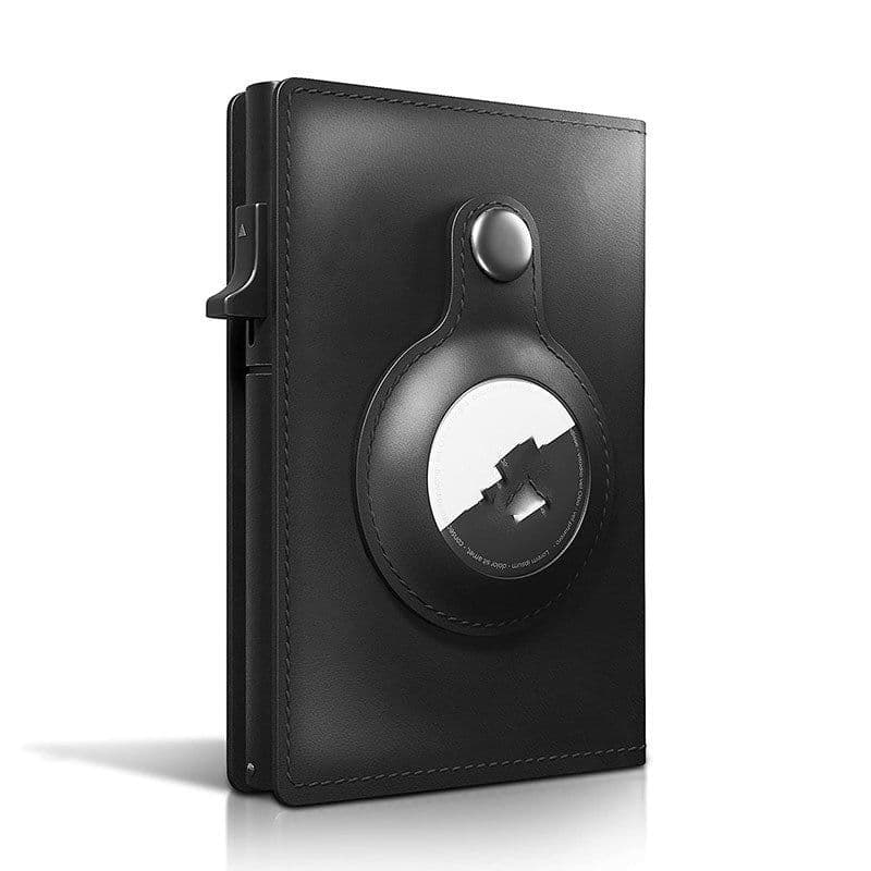 image-Leather Protective Case Card Holder Aluminum Alloy Crazy Horse
