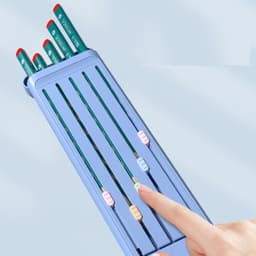 image-Ruler Pencil Eraser 4-Piece Stationery Box School Supplies