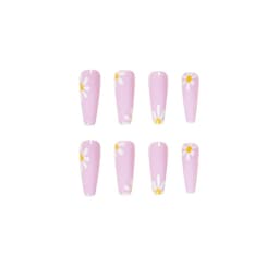 image-False Nail Pastoral Style Fake Nails Foreign Trade Cross Mirror Direct Supply Nail Stickers Nail Patch Wear Nail Finished Product