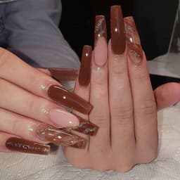 image-Wear Nail Maple Leaf Red Manicure French Nail Tip Long Nail Patch Press On Nail Smudges Manicure