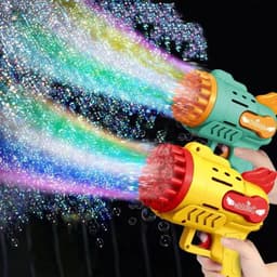 image-Luminous Bubble Gun Gatling Electric Children's Small Toys