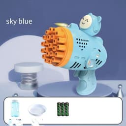 image-Luminous Bubble Gun Gatling Electric Children's Small Toys