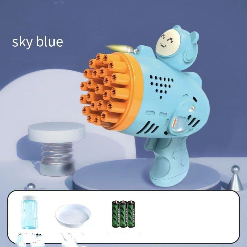 image-Luminous Bubble Gun Gatling Electric Children's Small Toys