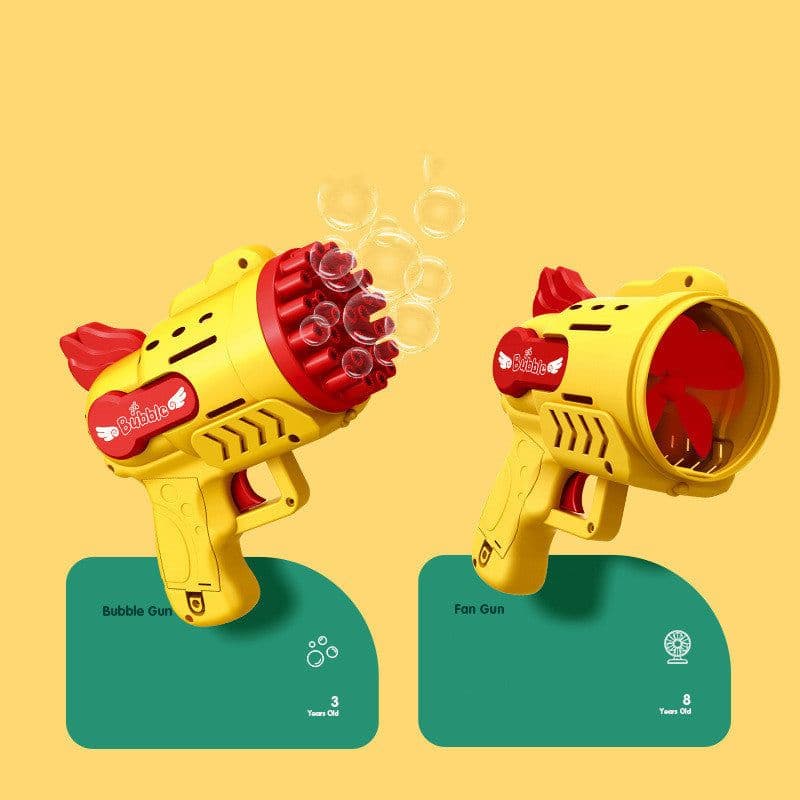 image-Luminous Bubble Gun Gatling Electric Children's Small Toys