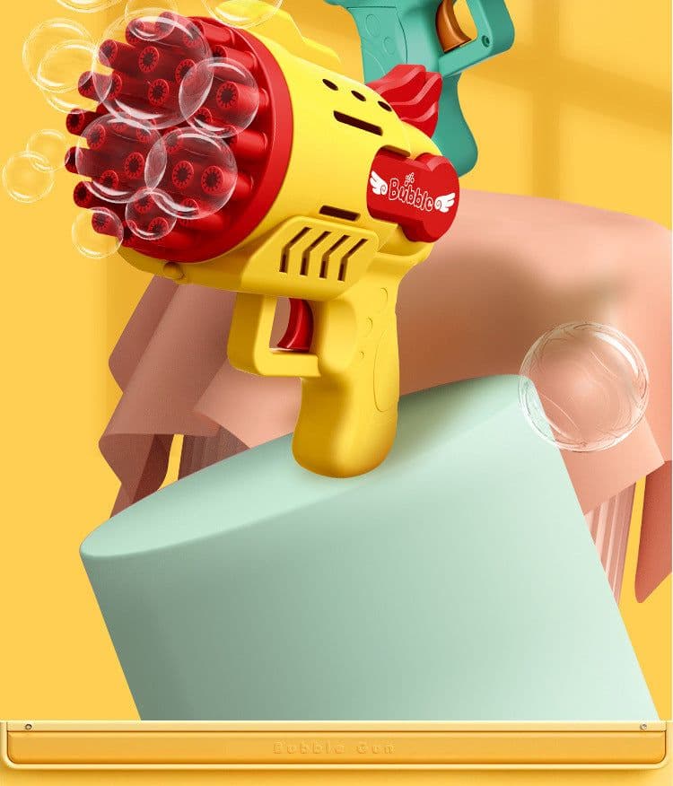 image-Luminous Bubble Gun Gatling Electric Children's Small Toys