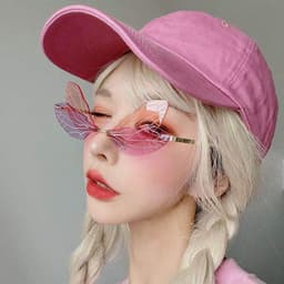 image-Frameless Trimming Sunglasses Women Dragonfly Wings Sunglasses