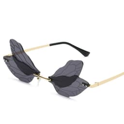 image-Frameless Trimming Sunglasses Women Dragonfly Wings Sunglasses