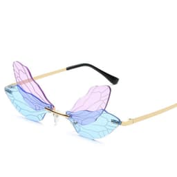 image-Frameless Trimming Sunglasses Women Dragonfly Wings Sunglasses