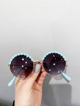 image-Children's Fashion Flower Sunglasses Metal Texture Kids Sunglasses