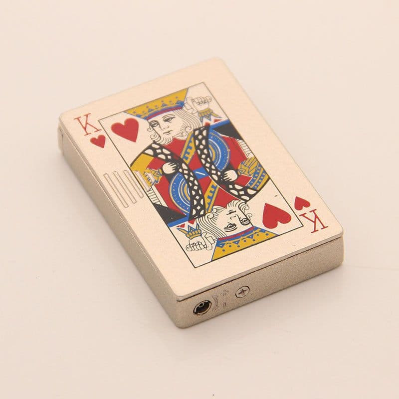 image-Creative Personality Cool Playing Cards Inflatable Electronic Windproof Lighter