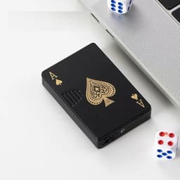 image-Creative Personality Cool Playing Cards Inflatable Electronic Windproof Lighter