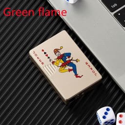 image-Creative Personality Cool Playing Cards Inflatable Electronic Windproof Lighter