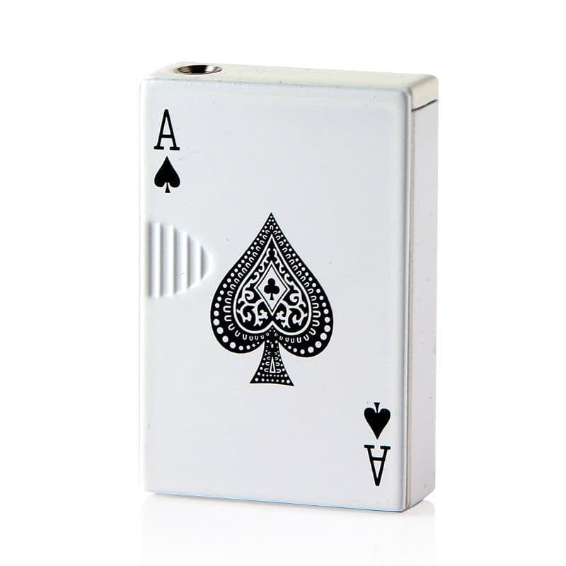 image-Creative Personality Cool Playing Cards Inflatable Electronic Windproof Lighter