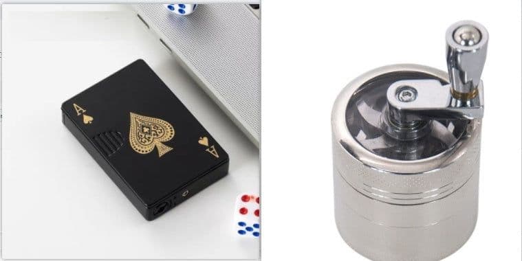 image-Creative Personality Cool Playing Cards Inflatable Electronic Windproof Lighter