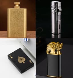 image-Creative Personality Cool Playing Cards Inflatable Electronic Windproof Lighter