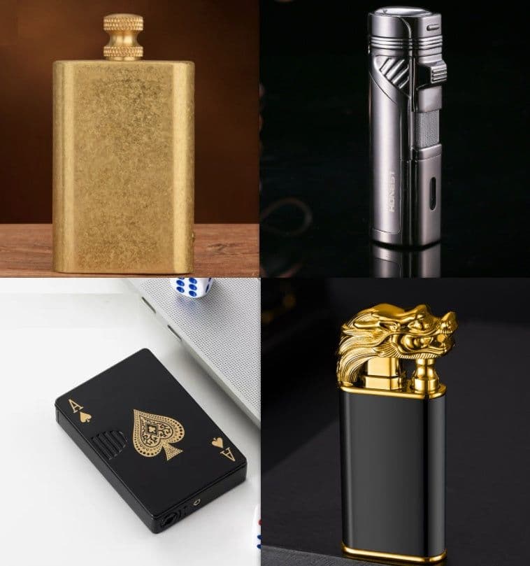 image-Creative Personality Cool Playing Cards Inflatable Electronic Windproof Lighter