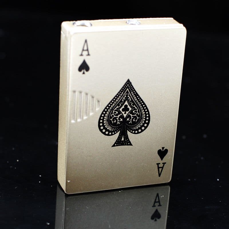 image-Creative Personality Cool Playing Cards Inflatable Electronic Windproof Lighter