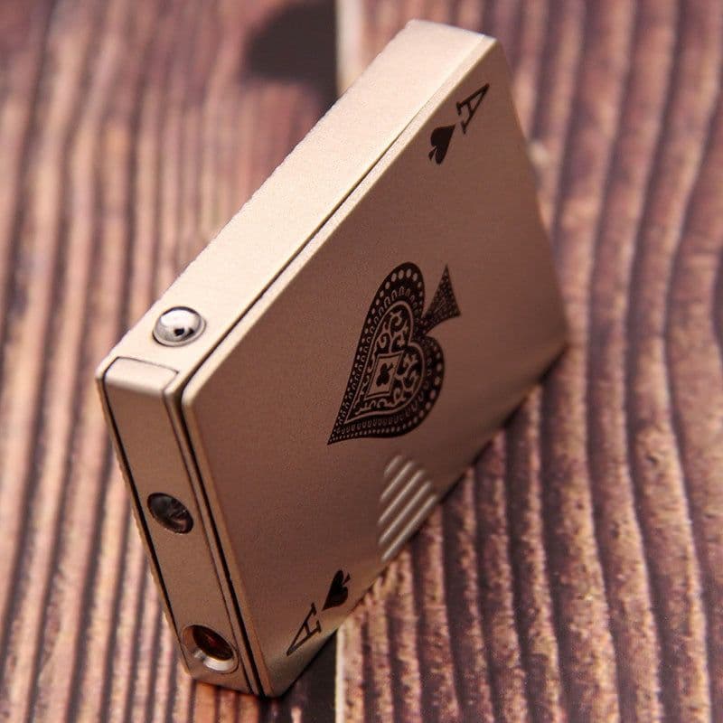 image-Creative Personality Cool Playing Cards Inflatable Electronic Windproof Lighter
