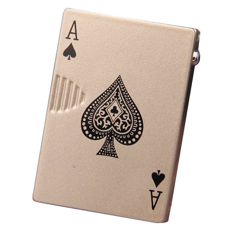 image-Creative Personality Cool Playing Cards Inflatable Electronic Windproof Lighter