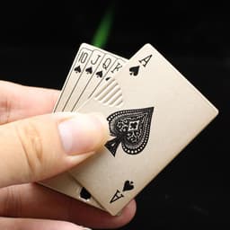 image-Creative Personality Cool Playing Cards Inflatable Electronic Windproof Lighter
