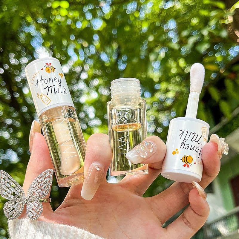 image-AOGALIANI Moisturizing Lip Oil Honey Milk & Peach Oolong Repair Moisturizing Tender Fade Lip Lines