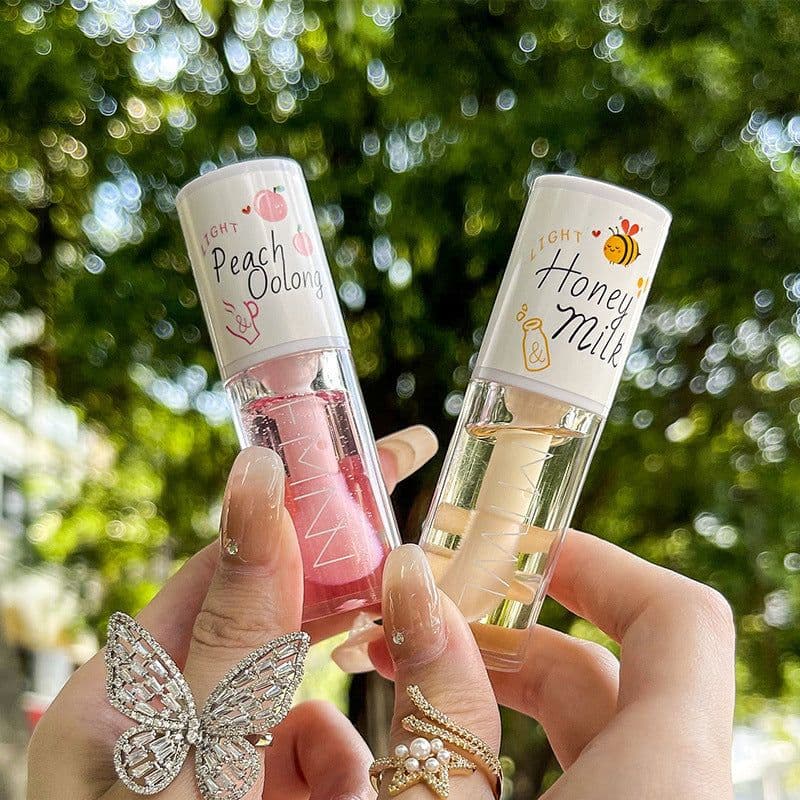 image-AOGALIANI Moisturizing Lip Oil Honey Milk & Peach Oolong Repair Moisturizing Tender Fade Lip Lines
