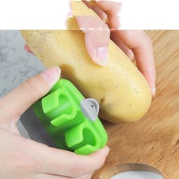 image-Stainless Steel Peeler Protective Finger Paring Knife Peeler Fruit Melon Peel Scraping