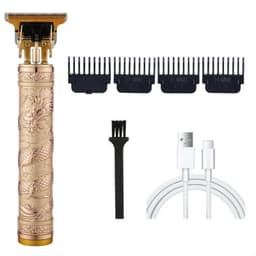 image-Carved Electric Clipper For Hair Salon Retro Oil Head Clippers Professional White Hair Trimming Panlong Hair Clipper