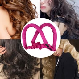 image-Lazy Sleep Hair Curler Big Wave Hair Curlers Sponge Button Type Heat-free Rubber Hair Curler