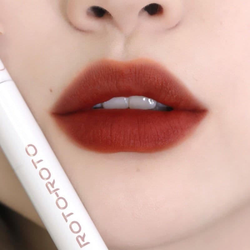 image-Lip Lacquer ROTO Matte Air Bear Lip Mud Lip Gloss Lipstick Makeup Female No Stain On Cup