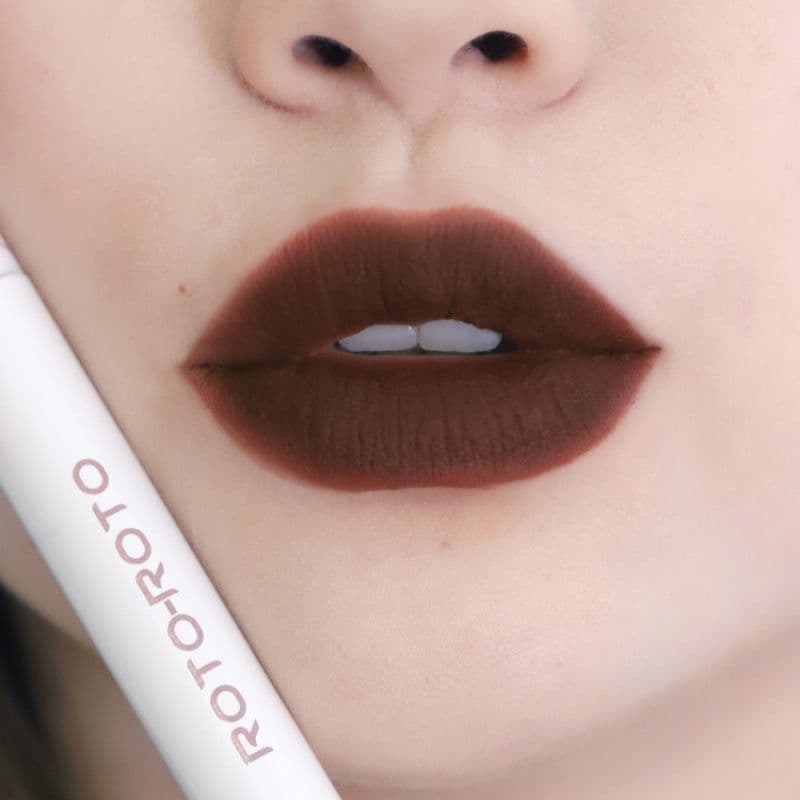 image-Lip Lacquer ROTO Matte Air Bear Lip Mud Lip Gloss Lipstick Makeup Female No Stain On Cup