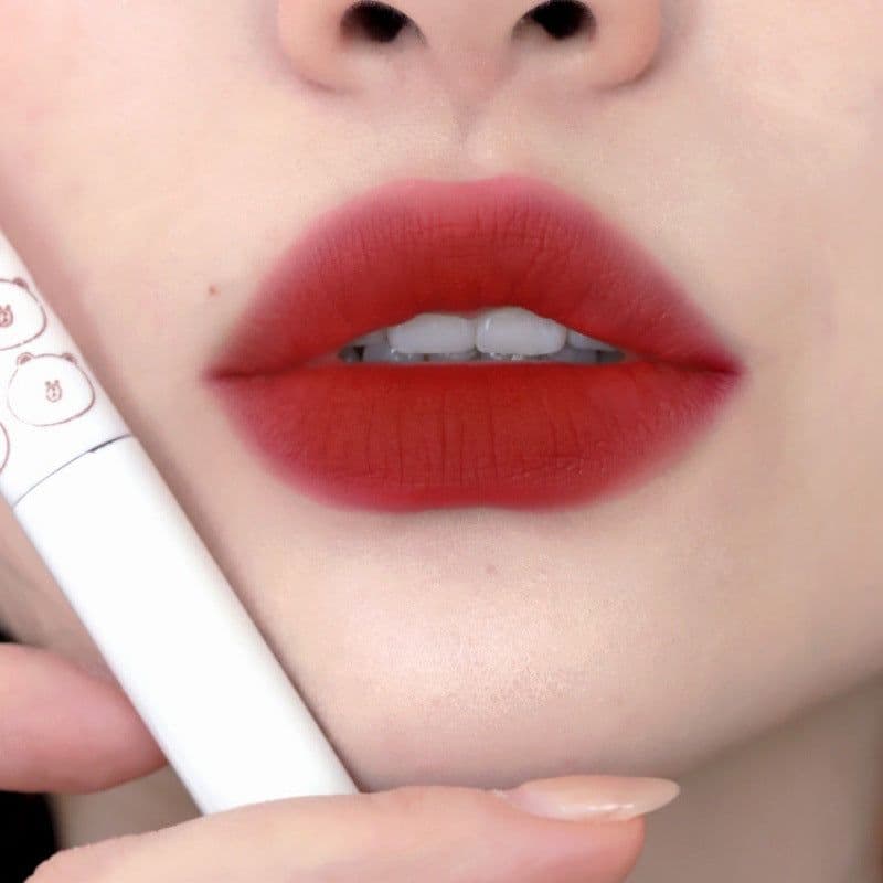 image-Lip Lacquer ROTO Matte Air Bear Lip Mud Lip Gloss Lipstick Makeup Female No Stain On Cup