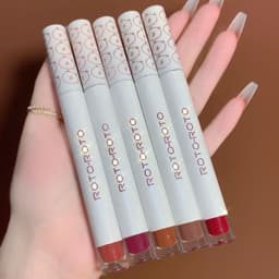 image-Lip Lacquer ROTO Matte Air Bear Lip Mud Lip Gloss Lipstick Makeup Female No Stain On Cup