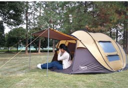 image-Outdoor Automatic Tent 3-4 People Quickly Building-free Boat Tent Multi-person Camping Park Tent Rainproof
