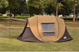 image-Outdoor Automatic Tent 3-4 People Quickly Building-free Boat Tent Multi-person Camping Park Tent Rainproof