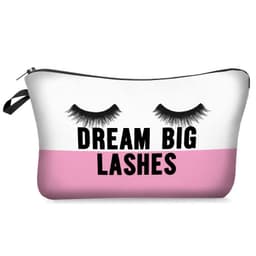 image-Digital Printing Mascara Brush Eyelash Lettered Make-up Bag Storage Bag