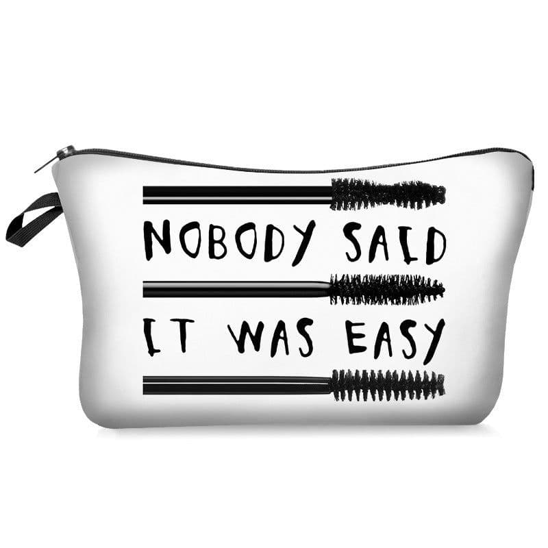 image-Digital Printing Mascara Brush Eyelash Lettered Make-up Bag Storage Bag