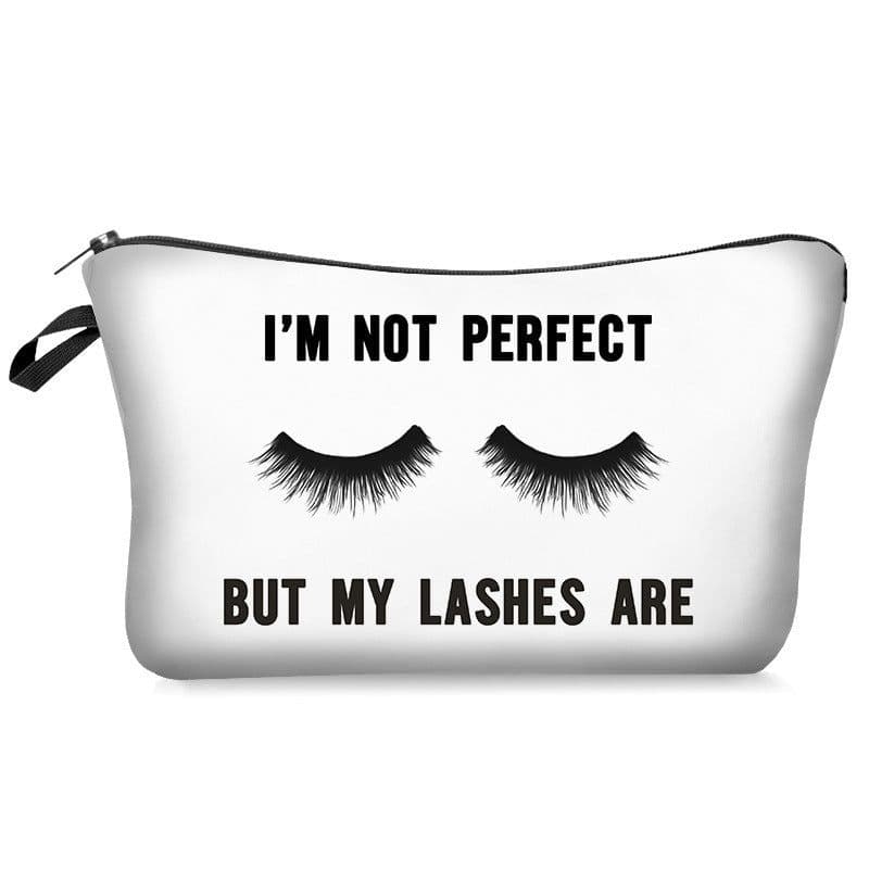 image-Digital Printing Mascara Brush Eyelash Lettered Make-up Bag Storage Bag