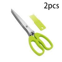image-Kitchen Broken Chopped Green Onion Scissors Multi-purpose Stainless Steel Five-layer Scissors Shredding Scissors Five-layer Seaweed Broken Multi-layer Scissors