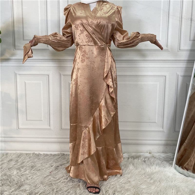 image-New Fashion Women's Clothing Patchwork Muslim Dress