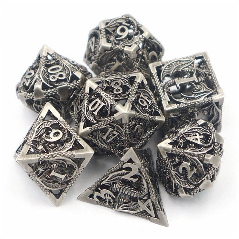 image-Hollow Dice Pure Copper Electroplating Dice DND Dragon And Dungeons Running Group Metal Dice