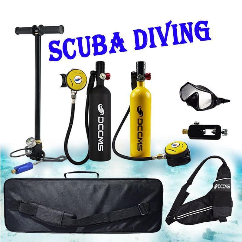 image-DCCMS Diving Oxygen Tank Oxygen Cylinder Water Portable Diving Respirator Scuba Diving Spare Life-saving Cylinder