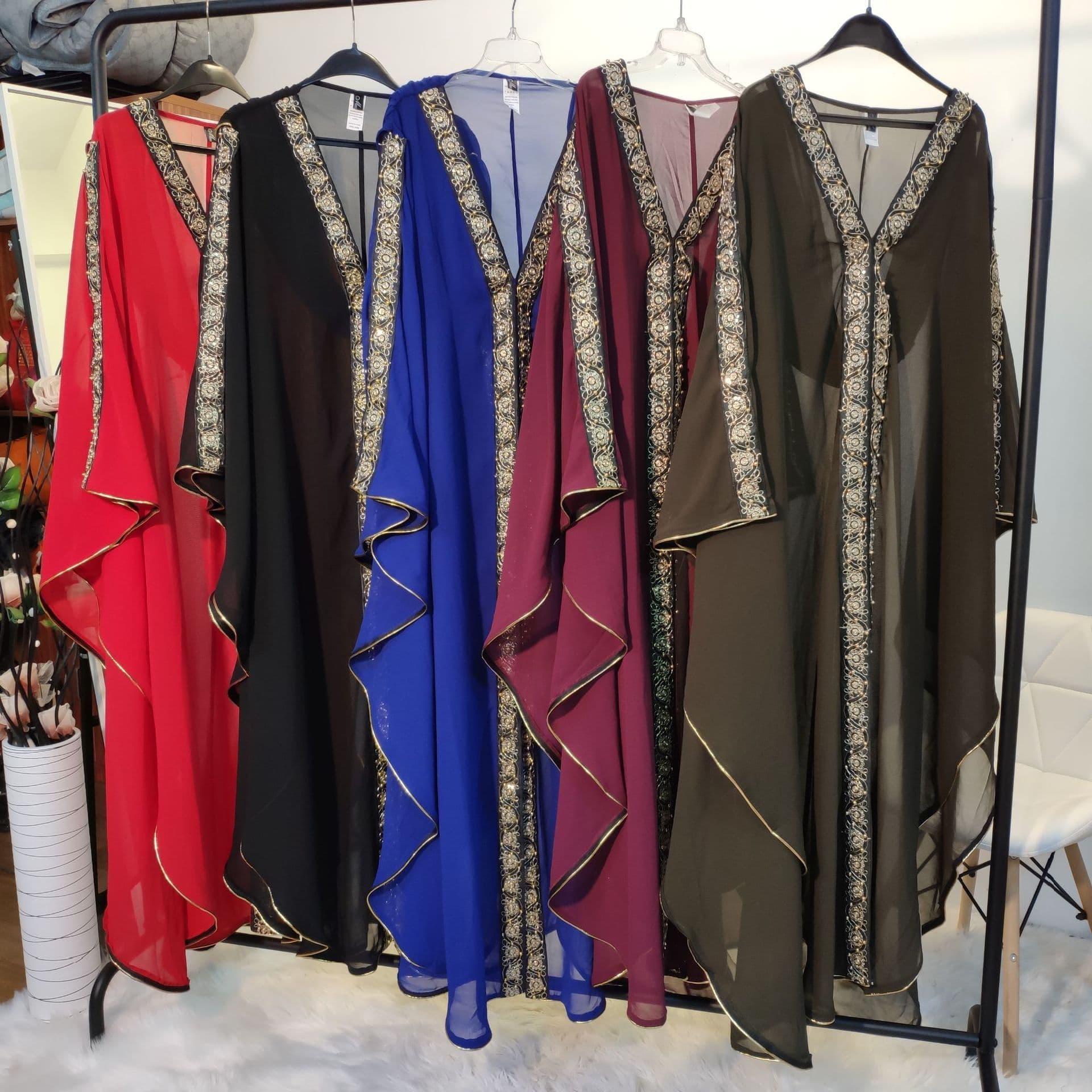 image-New Fashion Elegant Loose Muslim Robe Dress